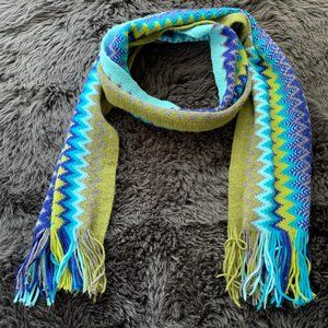 (2 for $6) green / blue chevron scarf
